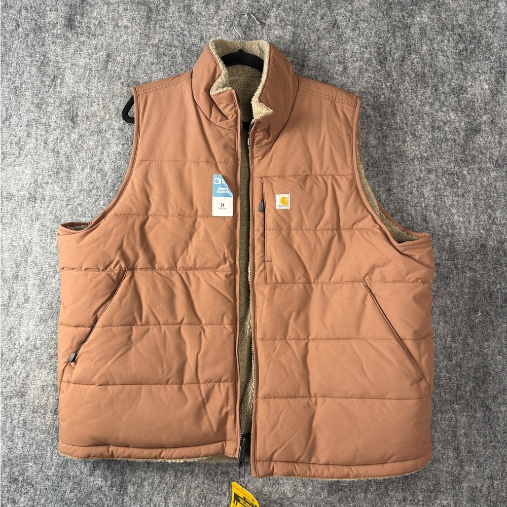 Women Carhartt Reversible Vest Sherpa Lined Canvas XXL – New with Tags